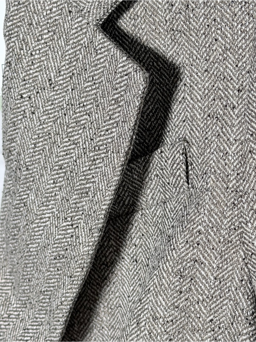 H&M Oversized Women's Double-Breasted Tweed Blazer in Light Brown - Picture 9 of 12